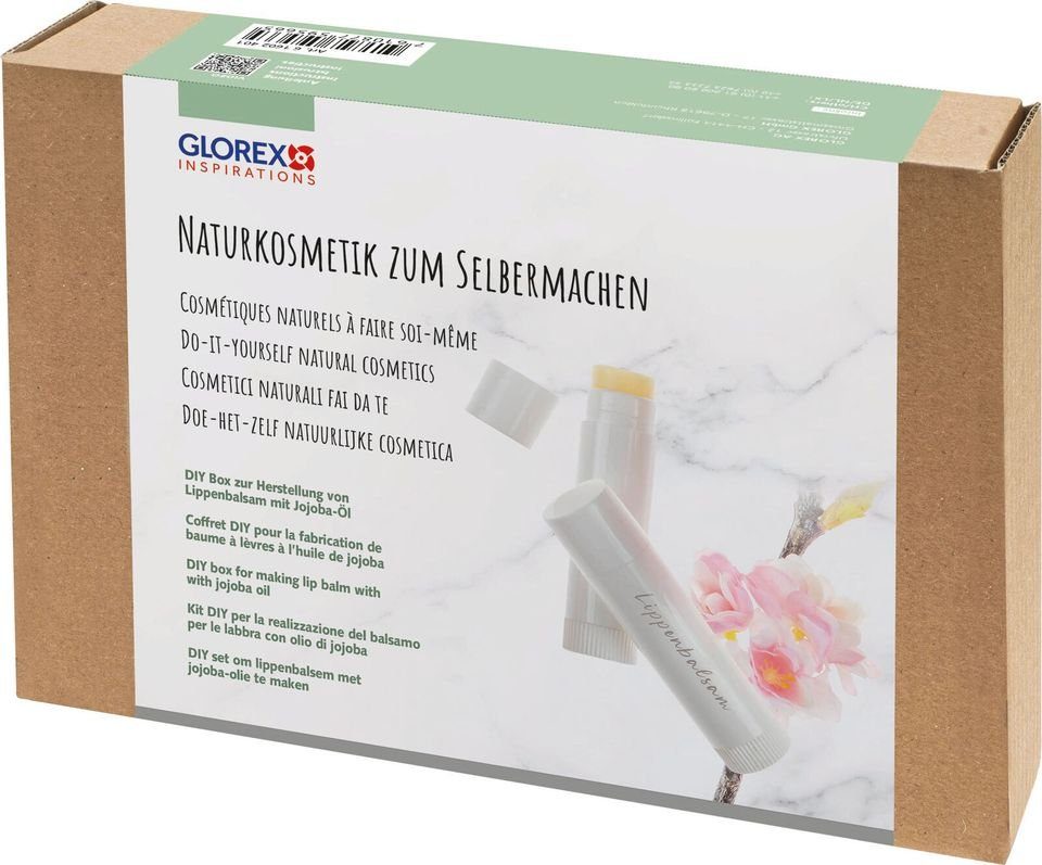 Glorex Kosmetik-Set Naturkosmetik-Set zur Herstellung von Lippenbalsam, mit Jojoba-Öl
