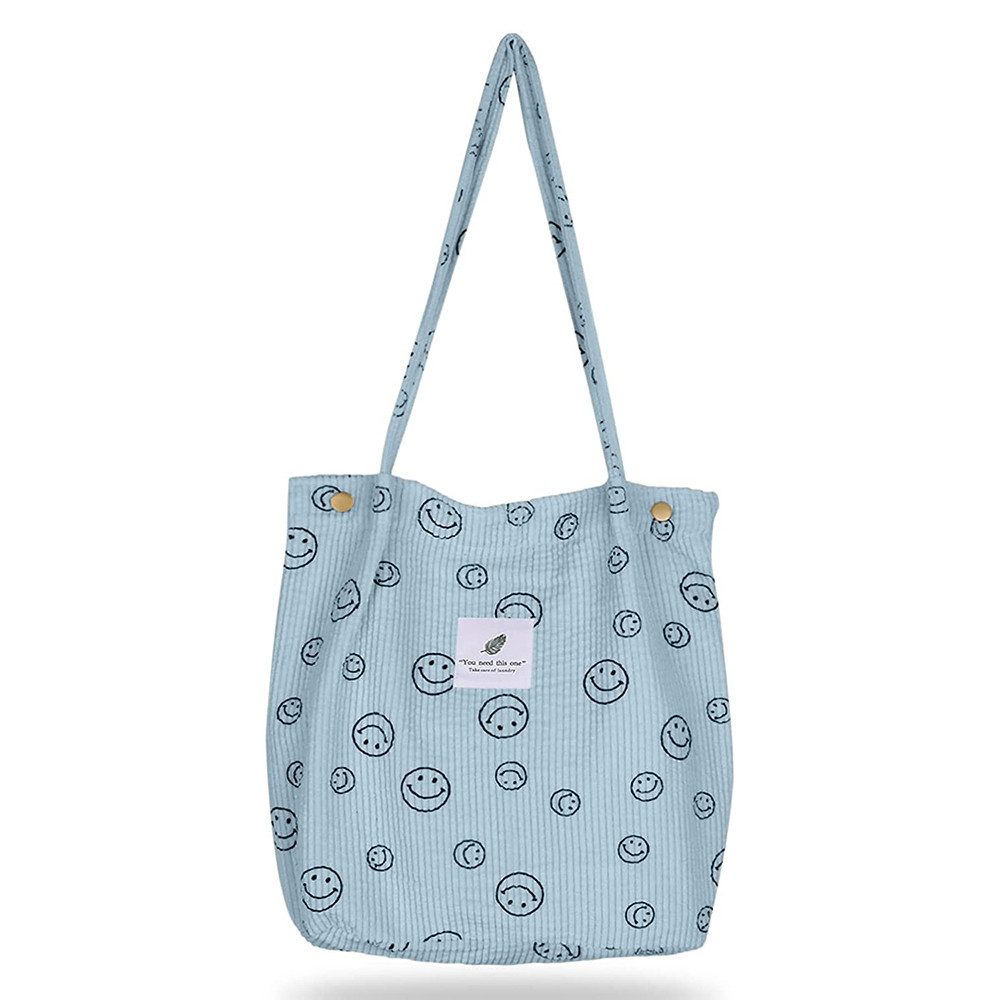 Zaewry Schultertasche Shopper Tasche Damen Groß Cord Tasche Tote Bag Strandtasche, für College Schule Arbeit Reisen Einkaufen