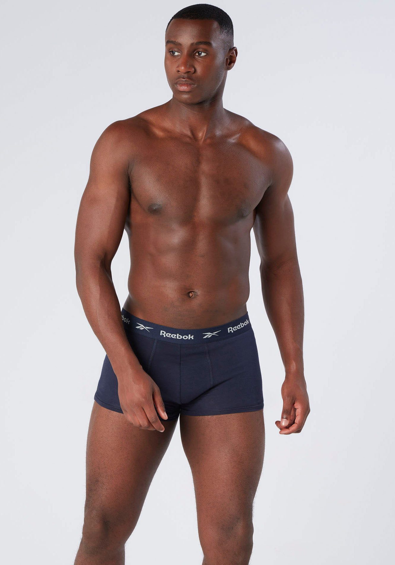 Reebok Trunk BOYES (5er Pack) basic, bequem, atmungsaktiv, mit Logo, breiter Bund, Baumwollmix