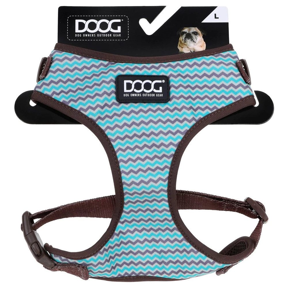 DOOG Hunde-Geschirr Neopren Geschirr Benji braun/blau günstig online kaufen