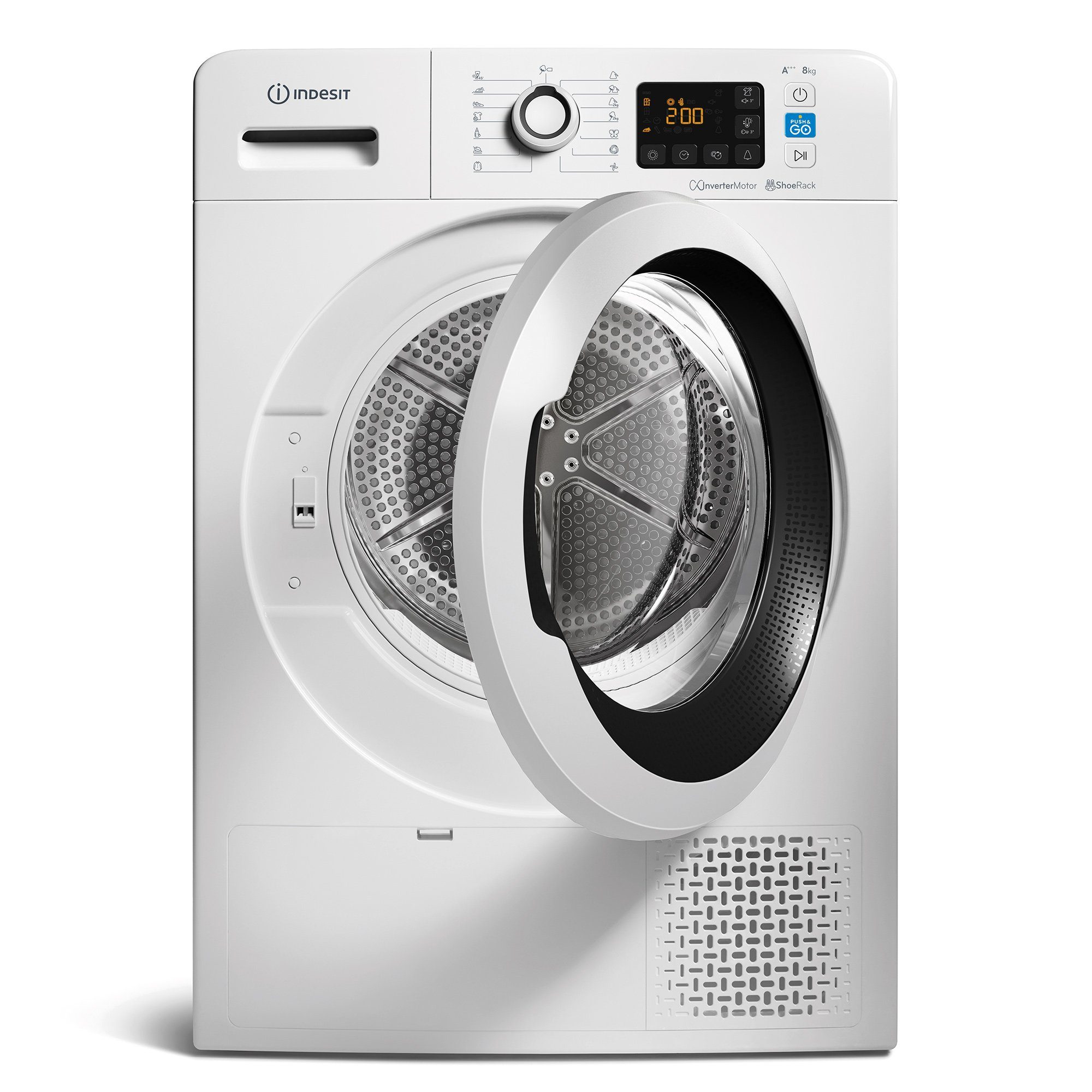 Indesit Wärmepumpentrockner YT M11 83K RX EU, Knitterschutz, EasyCleaning-Filter, Baby & Feines