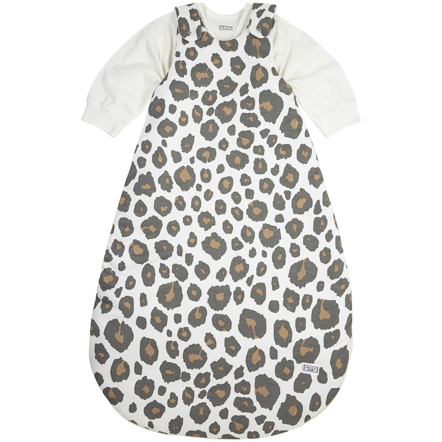 Meyco Baby Babyschlafsack Panter Neutral (100% Baumwolle, 1 tlg), 80/86
