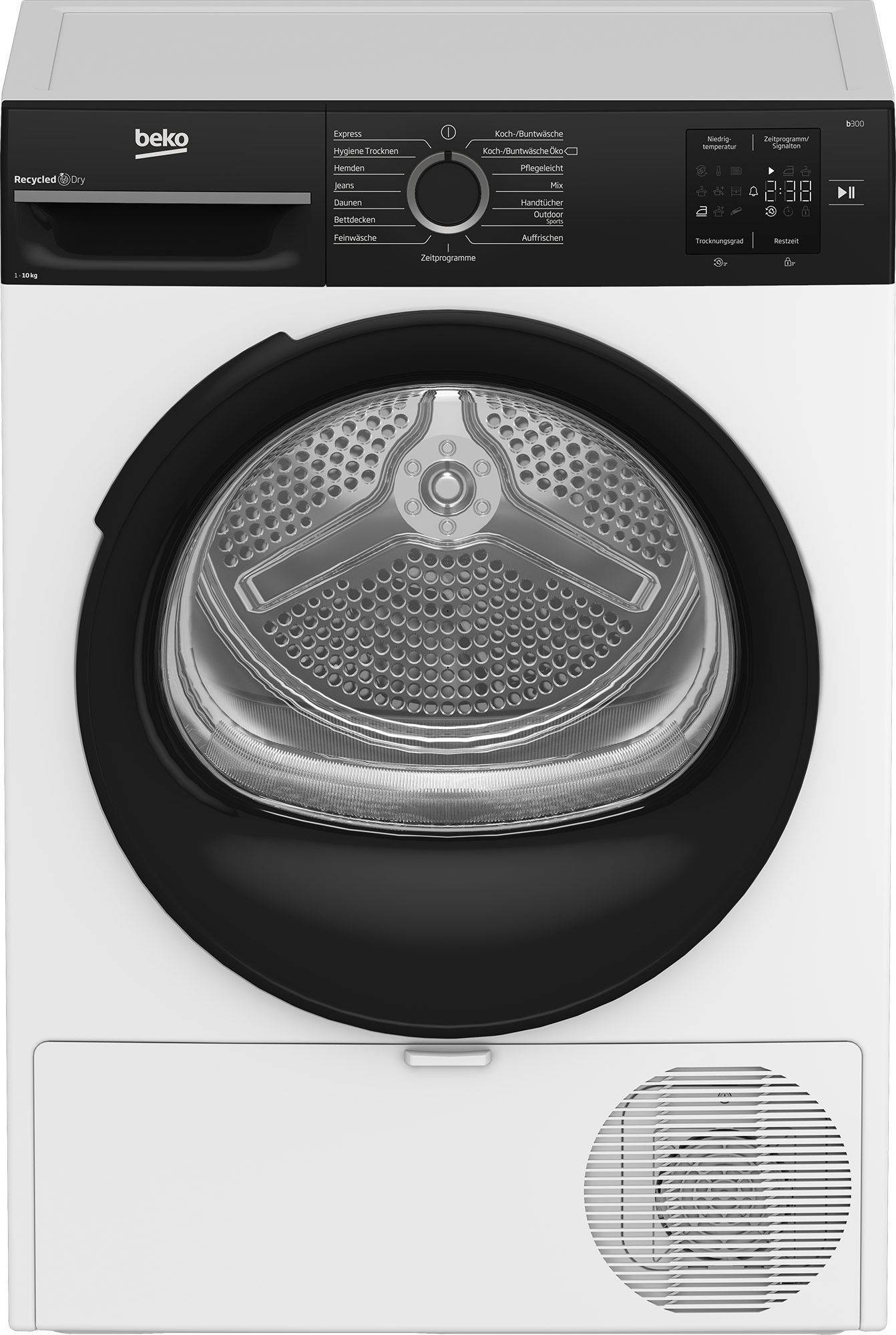 BEKO Wärmepumpentrockner BM3T30230W, Schontrommel, für große Haushalte geeignet