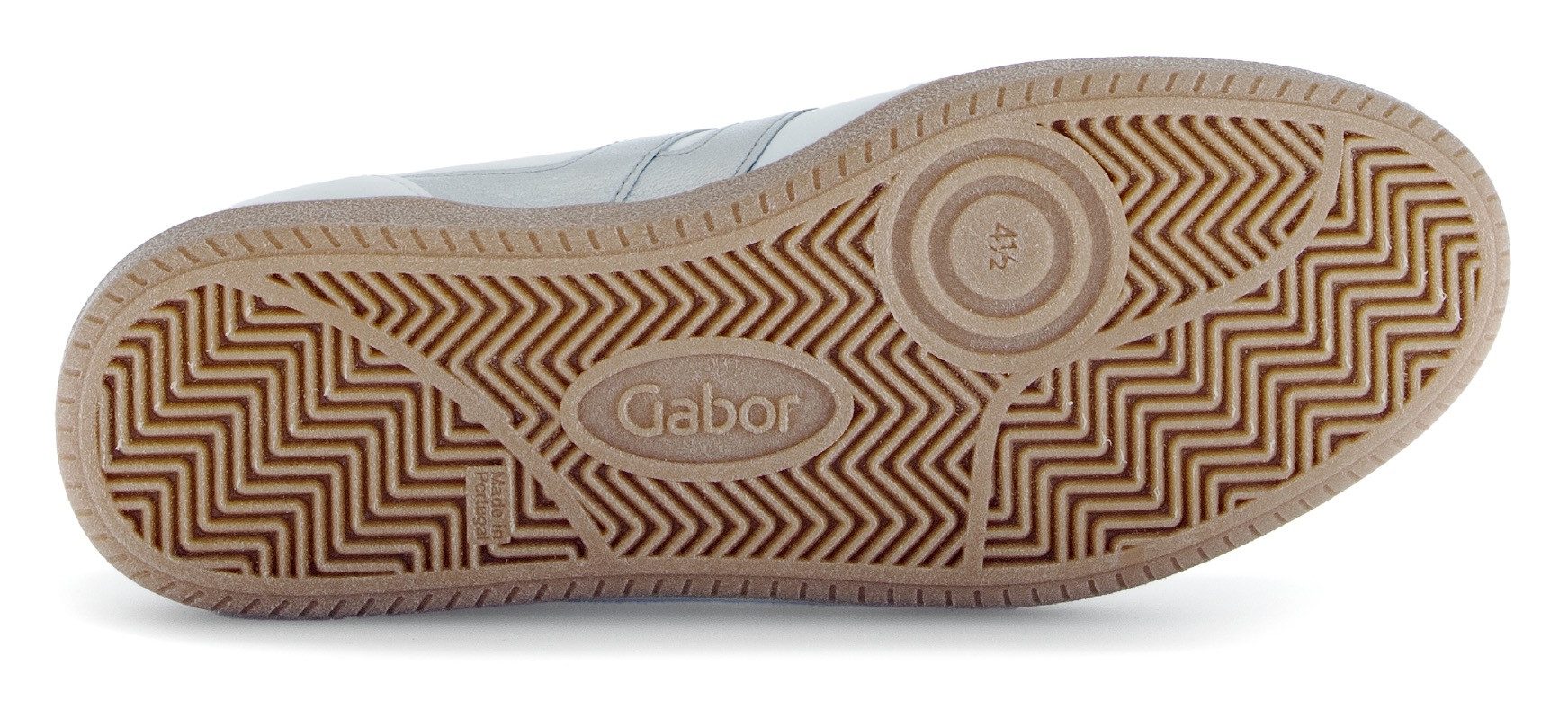 Gabor Plateausneaker, Freizeitschuh, Halbschuh, Schnürer, Kontrastbesatz in Metallic-Optik