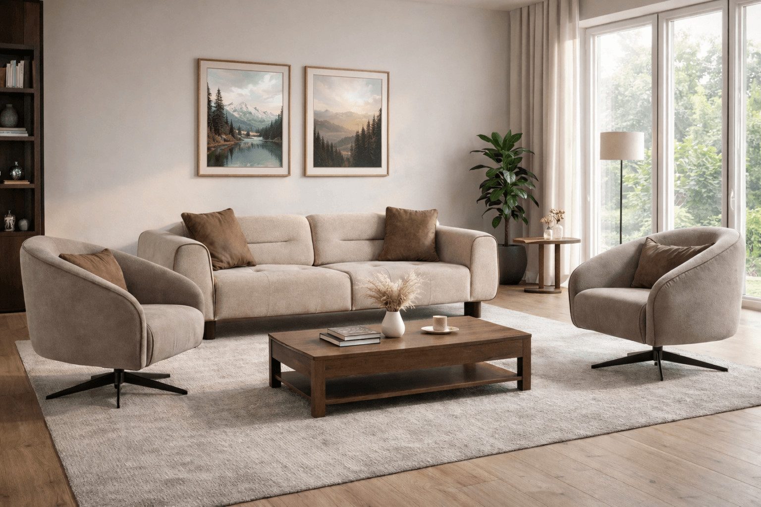 JVmoebel Polstergarnitur Stilvolles Wohnzimmer-Set mit 3+1+1 Sitzern im modernen Stil, (3-tlg)
