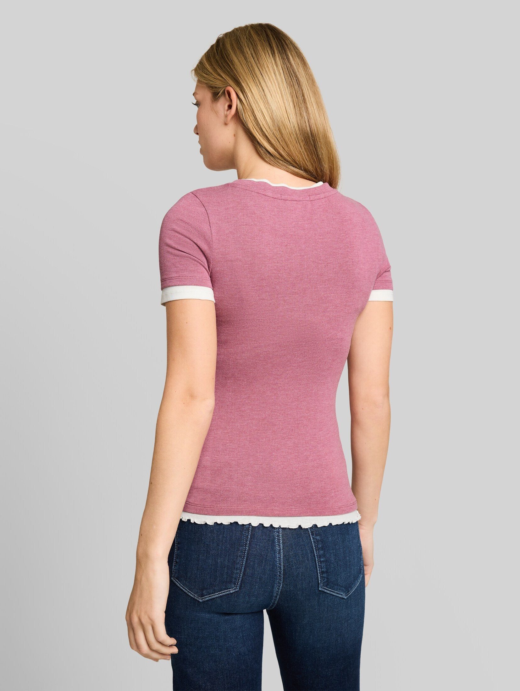 TOM TAILOR Denim T-Shirt T-Shirt (im Einserpack) T-Shirt im 2-in-1-Look