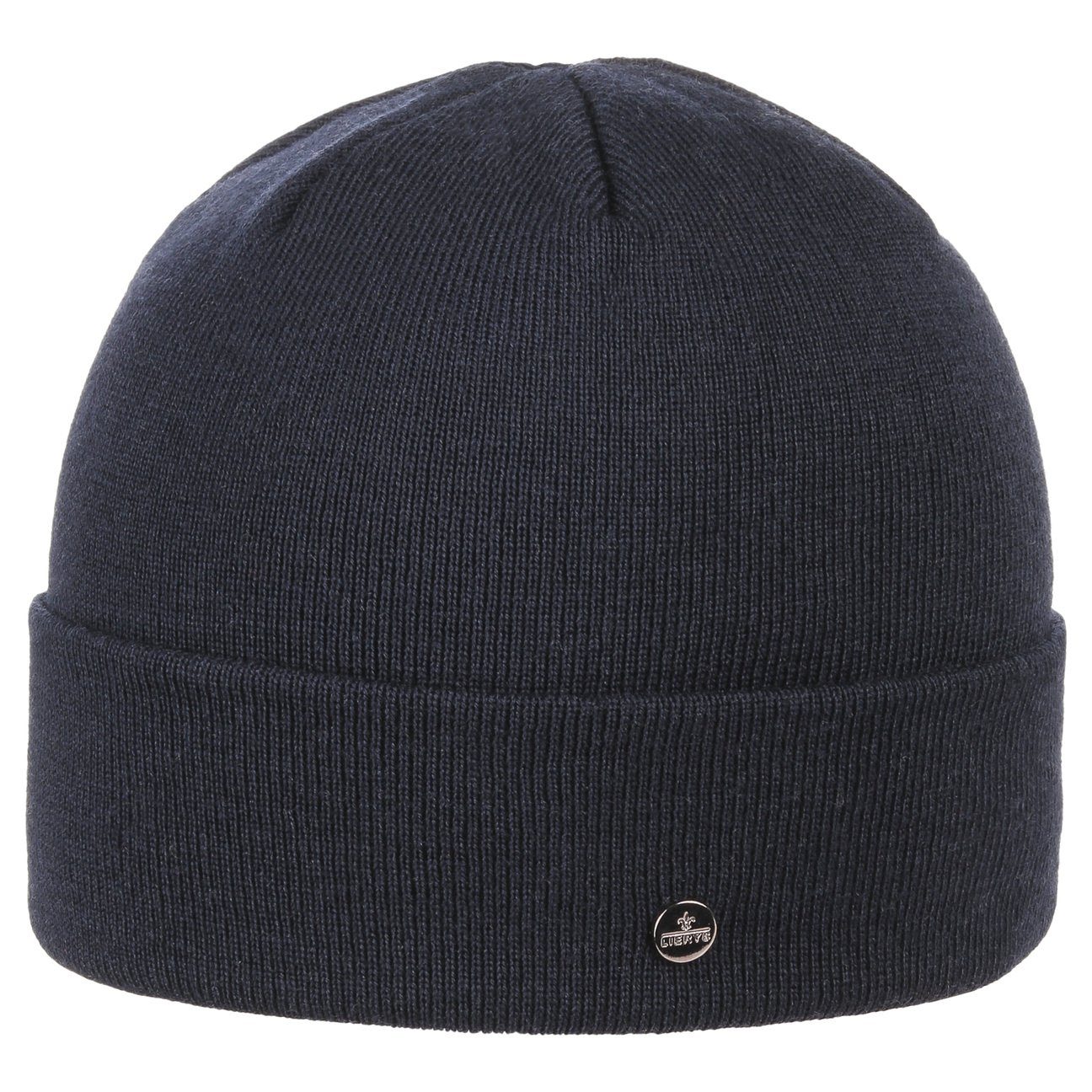 Lierys Beanie (1-St) Strickmütze mit Umschlag, Made in Germany blau