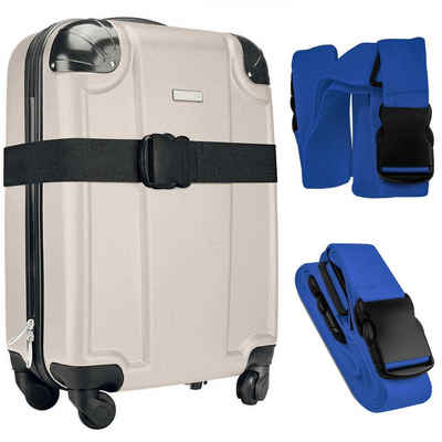 VERCO Koffergurt Gepäckgurt Koffergürtel Kofferband, (1-tlg), Gepäckband Kofferriemen für die Reise in der Farbe Blau