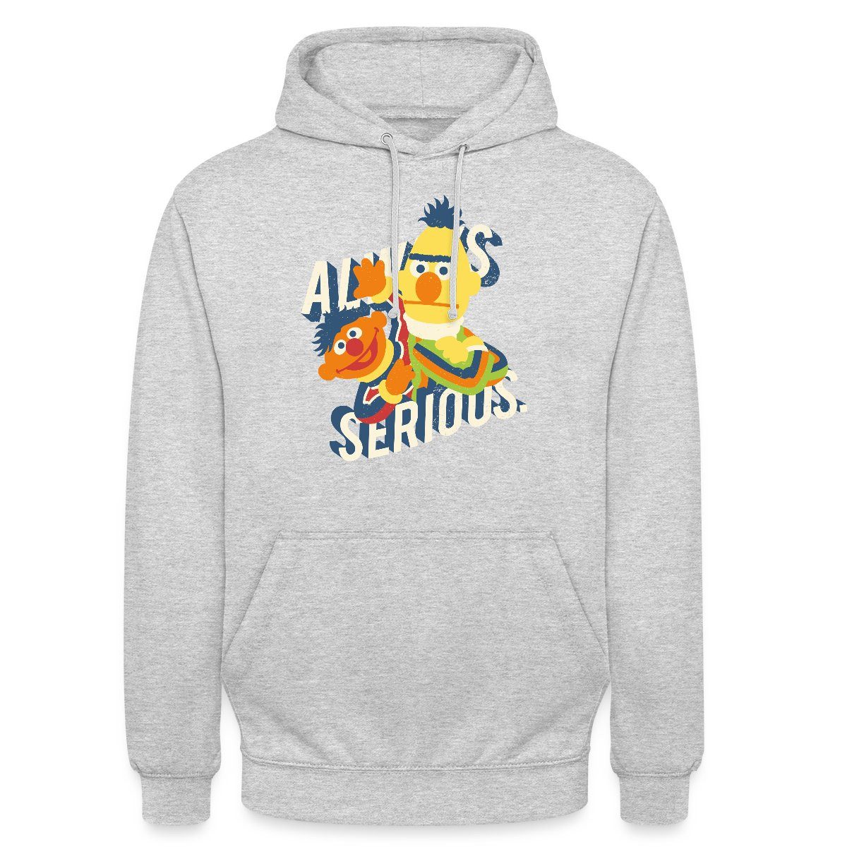 Spreadshirt Hoodie Sesamstraße Always Serious Unisex Hoodie (1-tlg)