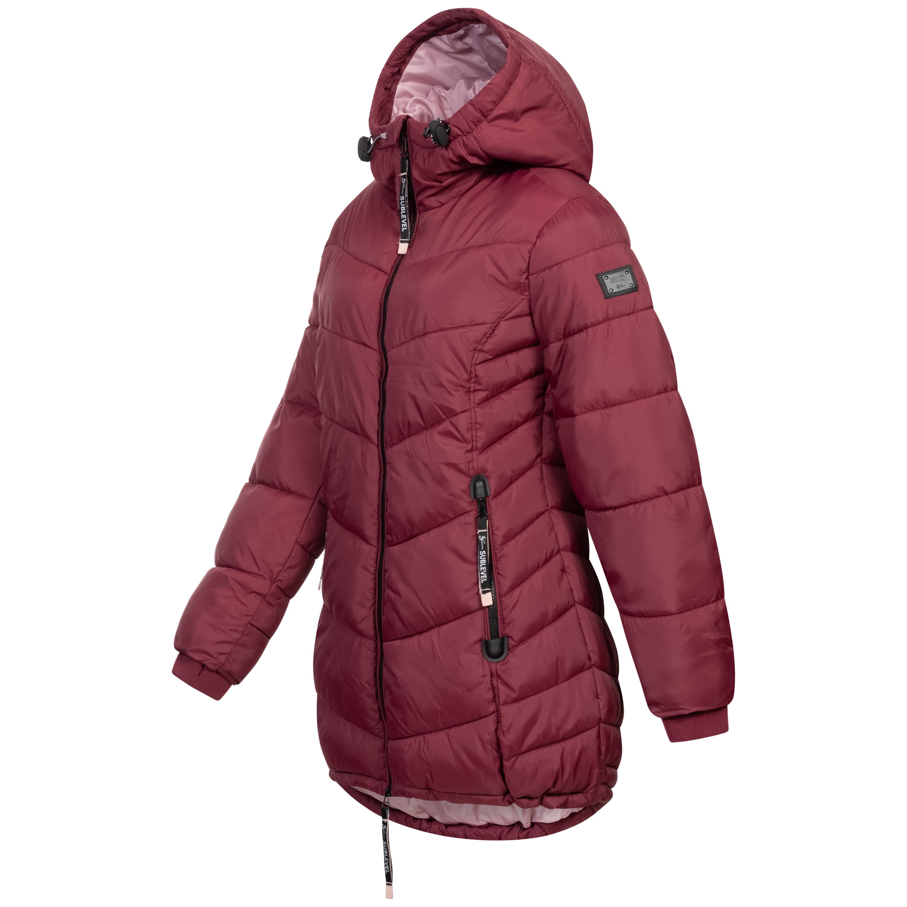 SUBLEVEL Steppjacke Damen Mantel mit Kapuze günstig online kaufen