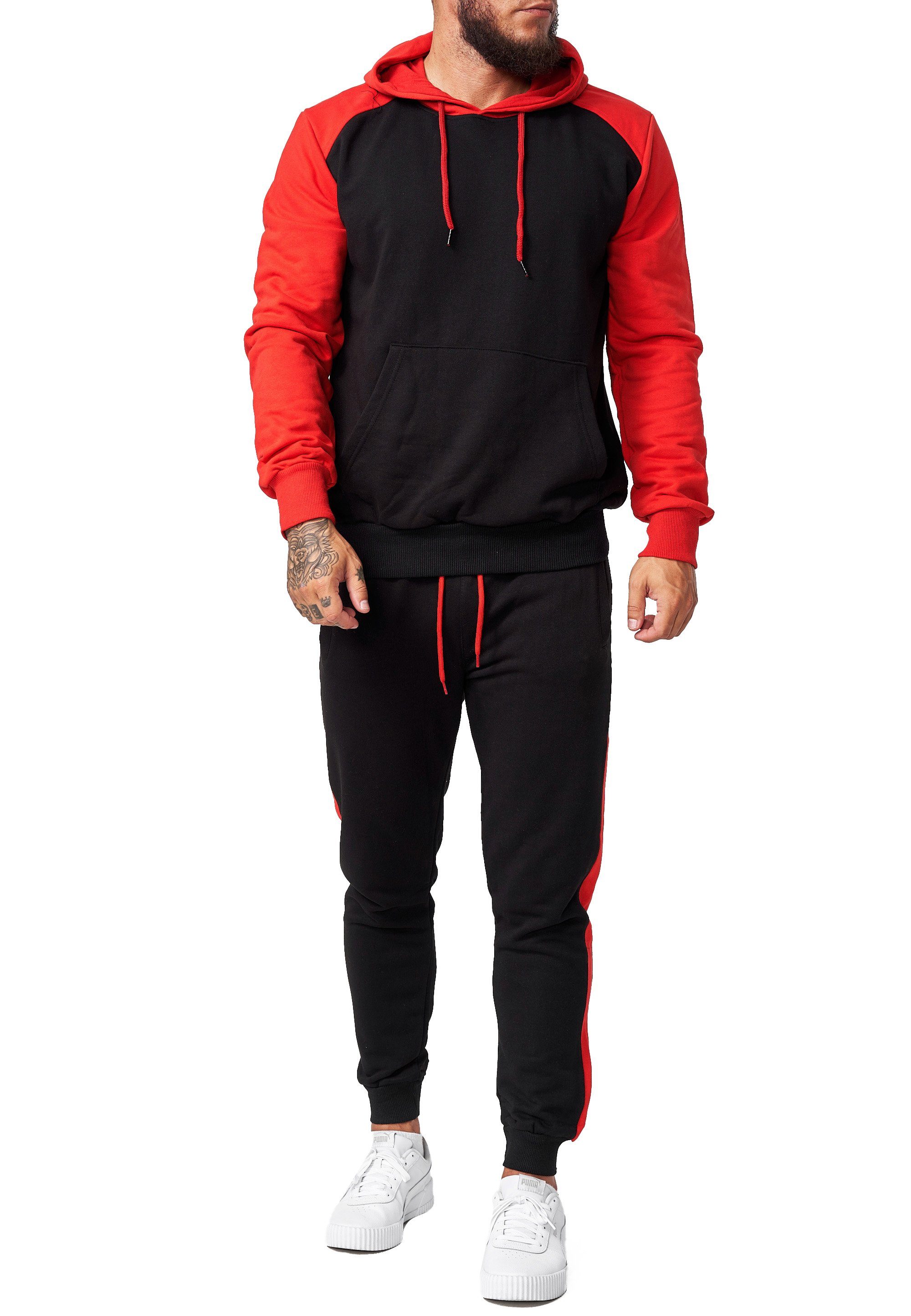 OneRedox Jogginganzug JA-1639C (Sportanzug Jogger Trainingsanzug), Fitness Freizeit Casual