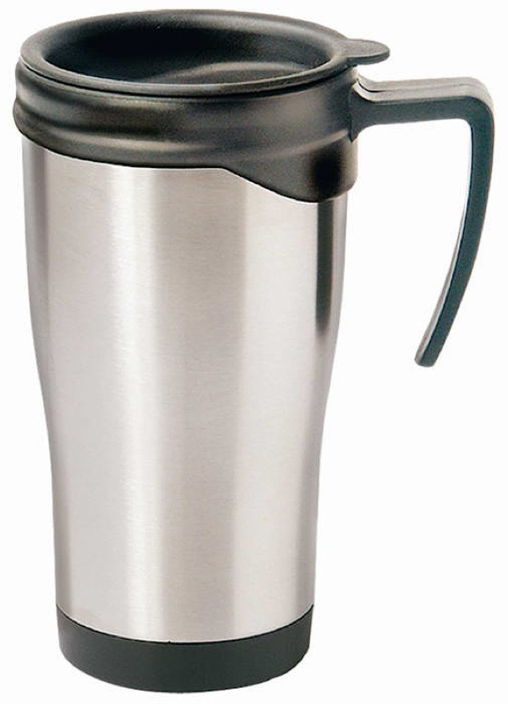 MATO Thermobecher Auto – Isolierbecher „Axel“ 0,4l mattierter Edelstahl Griff und Deckel