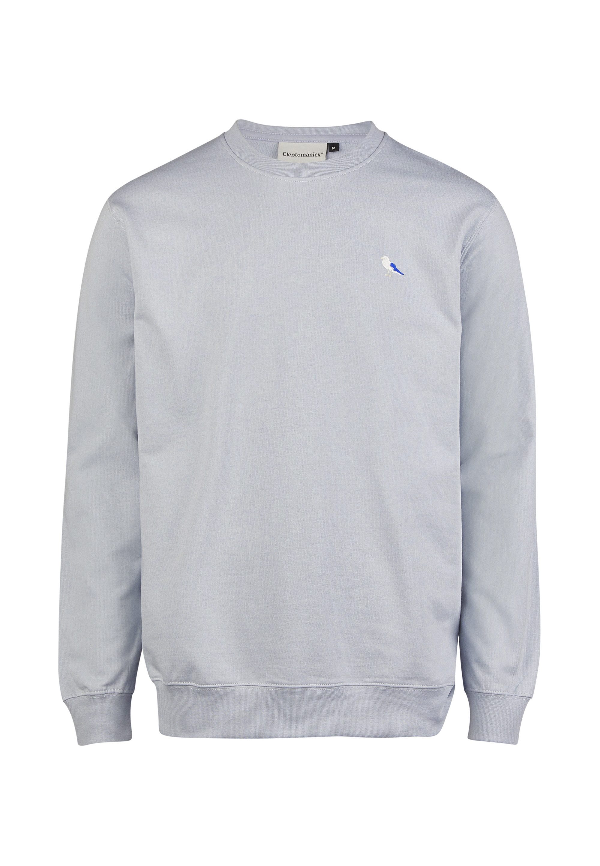 Cleptomanicx Sweatshirt "Embro Gull" mit kleiner Möwen-Stickerei günstig online kaufen