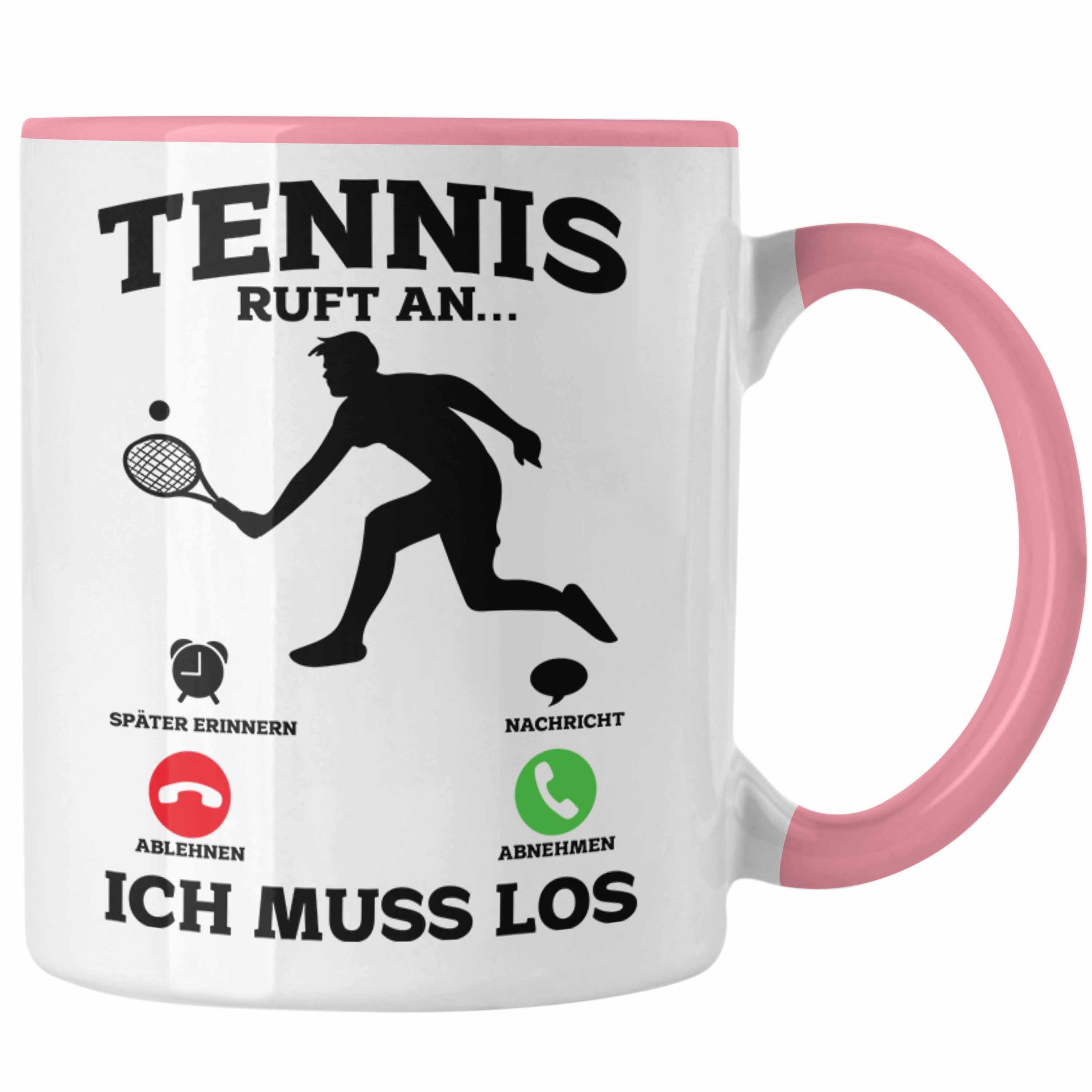 Trendation Tasse Tennis Tasse Geschenk Lustige Tasse Tennisfans - Geschenkidee Tennissp Rosa