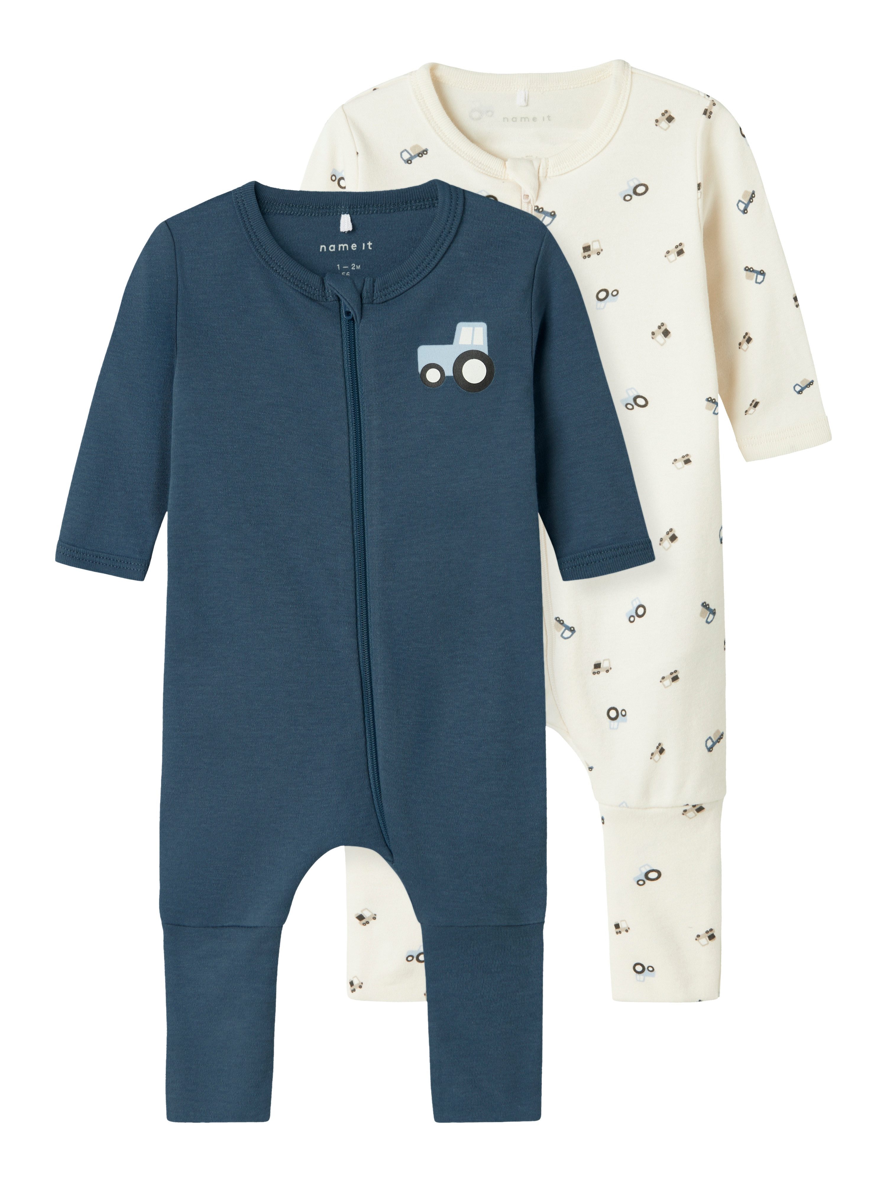 Schlafanzug NBMNIGHTSUIT 2P ZIP FF JET TRACTOR NOOS