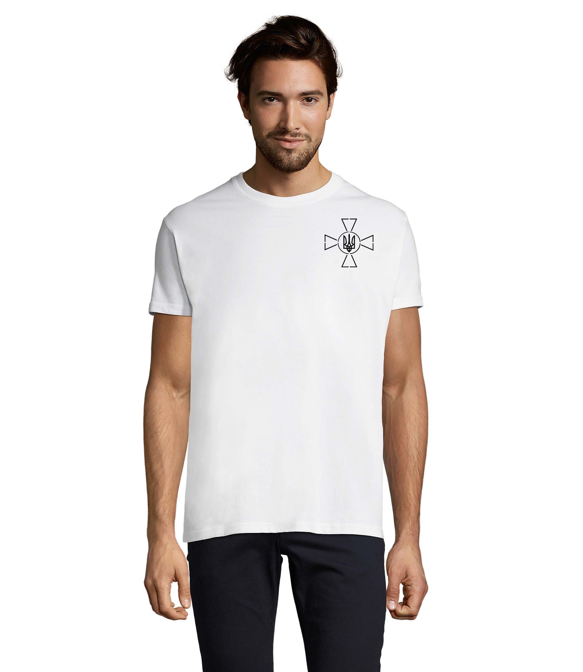T-Shirt Herren Selenskyj Kreuz Ukraine Army Ukraina Nato Peace Print