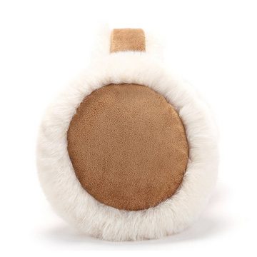 Rnemitery Ohrenwärmer Winter Wolle Ohrenschützer Unisex Faltbare weicher Plüsch Earmuffs (1-St)