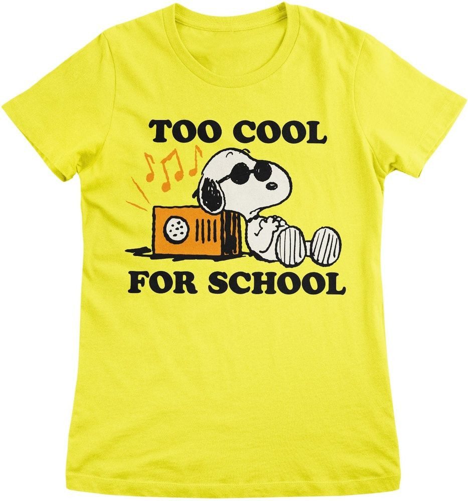 T-Shirt Snoopy Too Cool For School Girly Tee