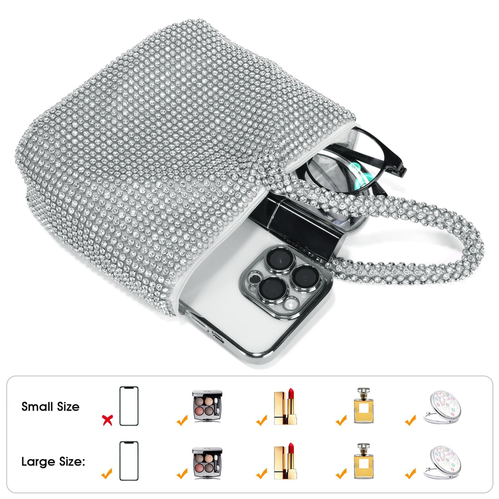 Coonoor Abendtasche Modische Damen-Clutch für Brautjungfern, Damen, Mädchen, Braut, Abendtasche für Abschlussball, Cocktailparty, Hochzeit, Verlobung
