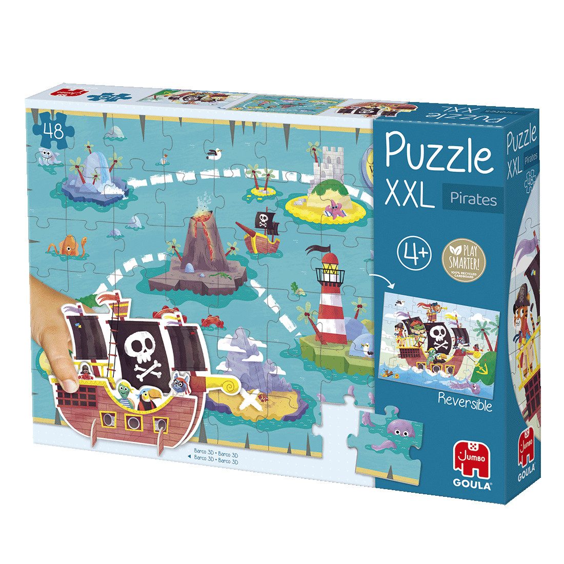 Goula Puzzle Goula 1110700209 Pirates XXL Puzzle, 48 Puzzleteile, Made in Europe