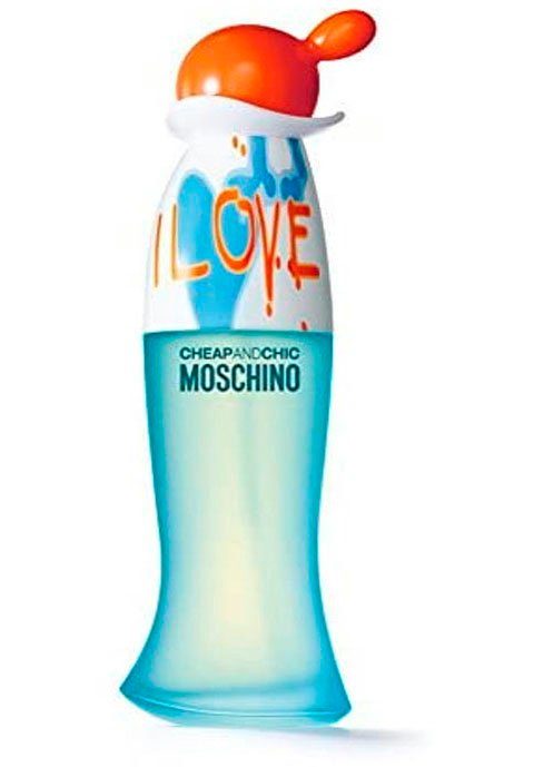 Moschino Eau de Toilette I Love Love, Blumiger Damenduft mit Grapefruit, Rose, Pfeffer, Papyrus und Moschus.