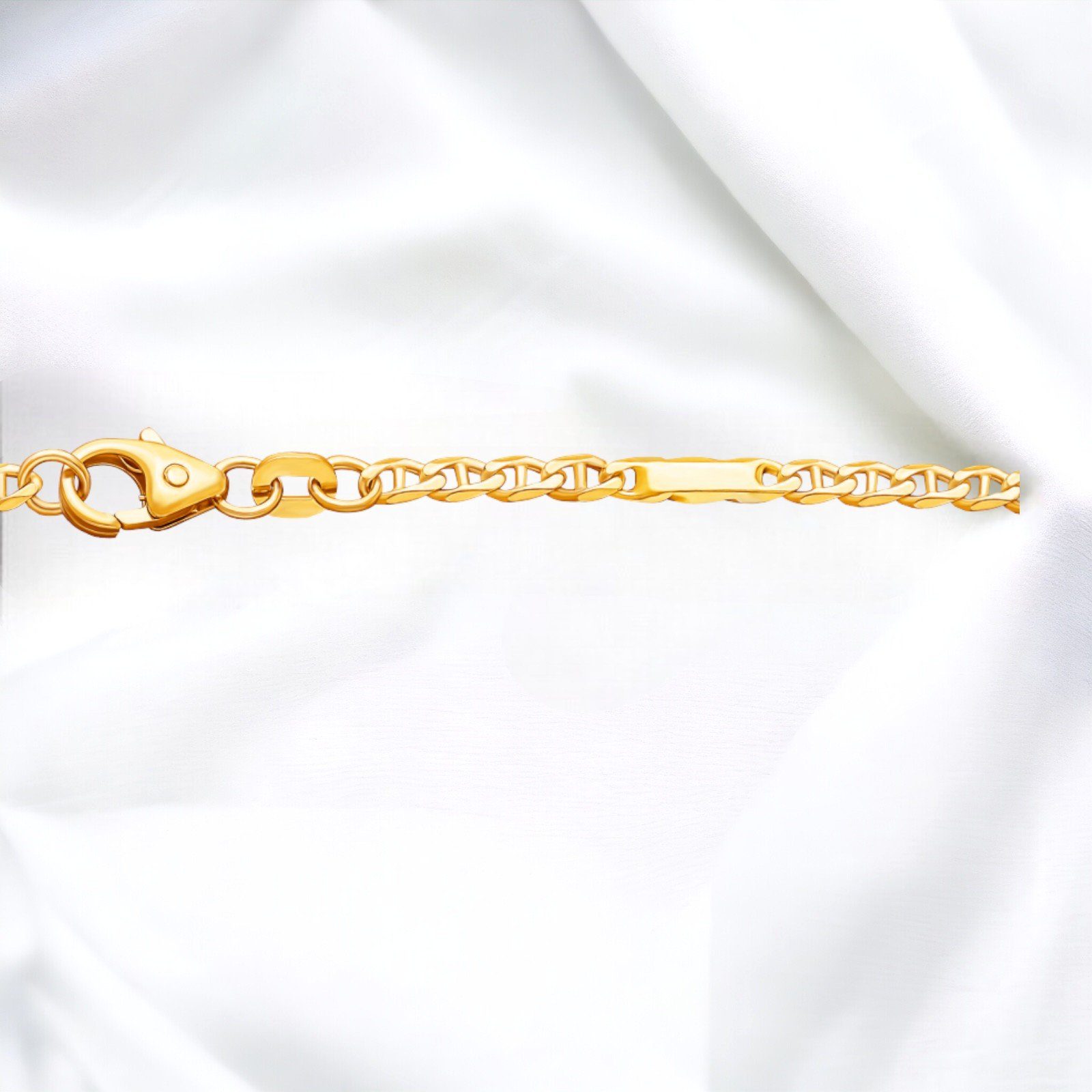 Goldkette JB Unisex Goldarmband Panzersteg Kettenbreite 2,3 mm 333 - 8 Kt 19 cm