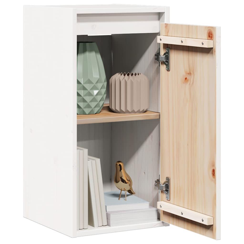 furnicato Wandregal Wandschrank aus Massivholz Weiß 30 x 30 x 60 cm, 1-tlg.