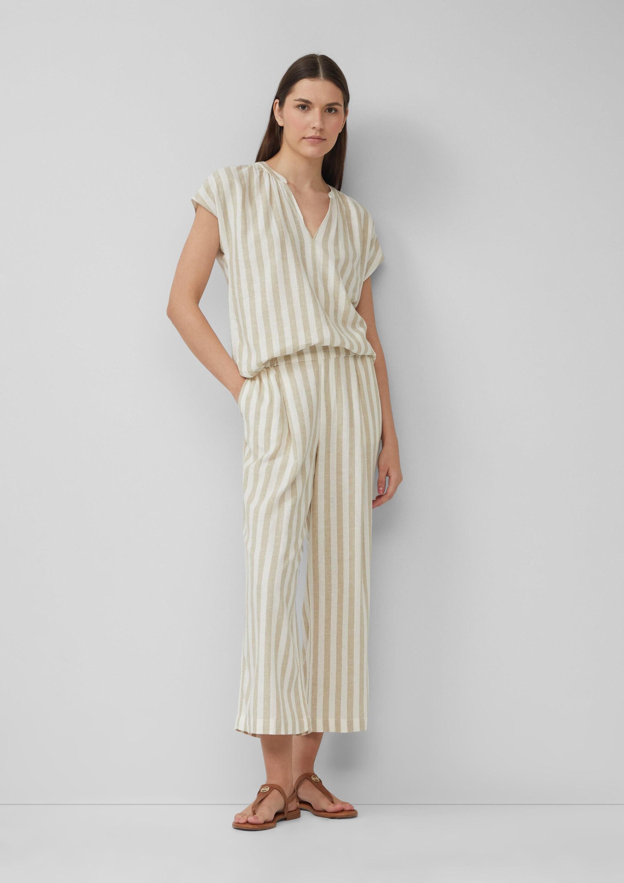 s.Oliver Culotte Hose Culotte aus Leinenmix im Relaxed Fit