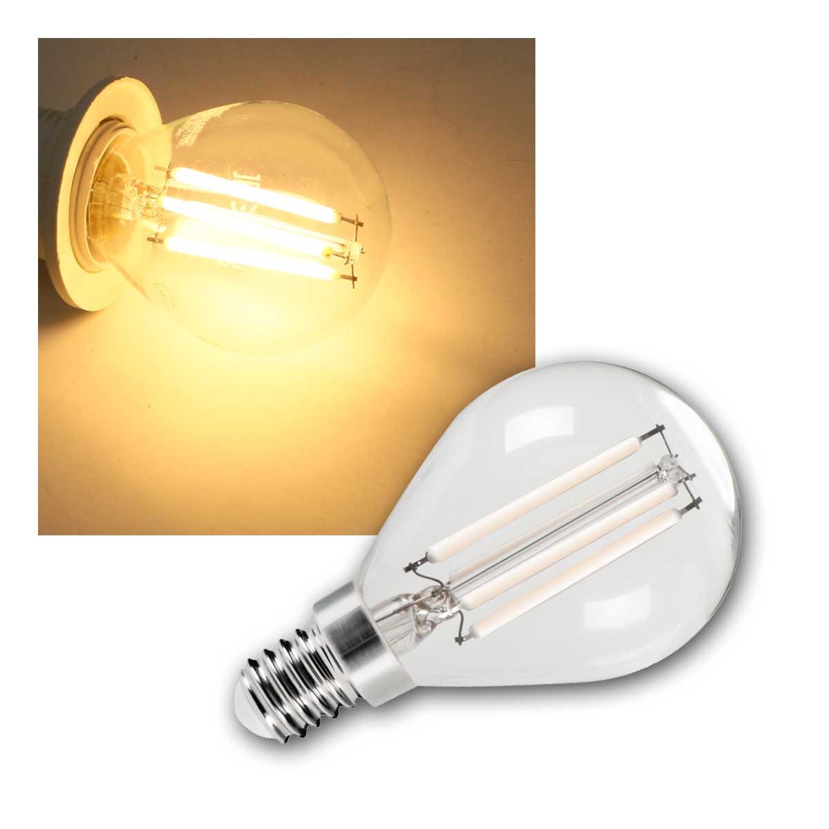 Kanlux LED-Leuchtmittel E14 Birne XLED G45 Filament-W 4,5W warmweiß 470lm, warmweiß