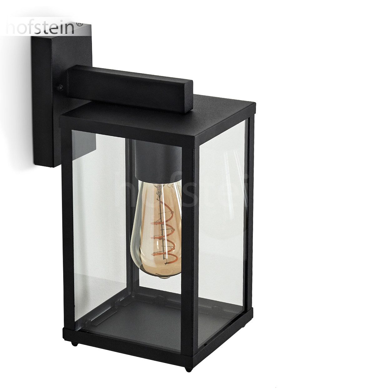 hofstein Außen-Wandleuchte »Besana« Außenleuchte aus Metall/Glas in Schwarz günstig online kaufen