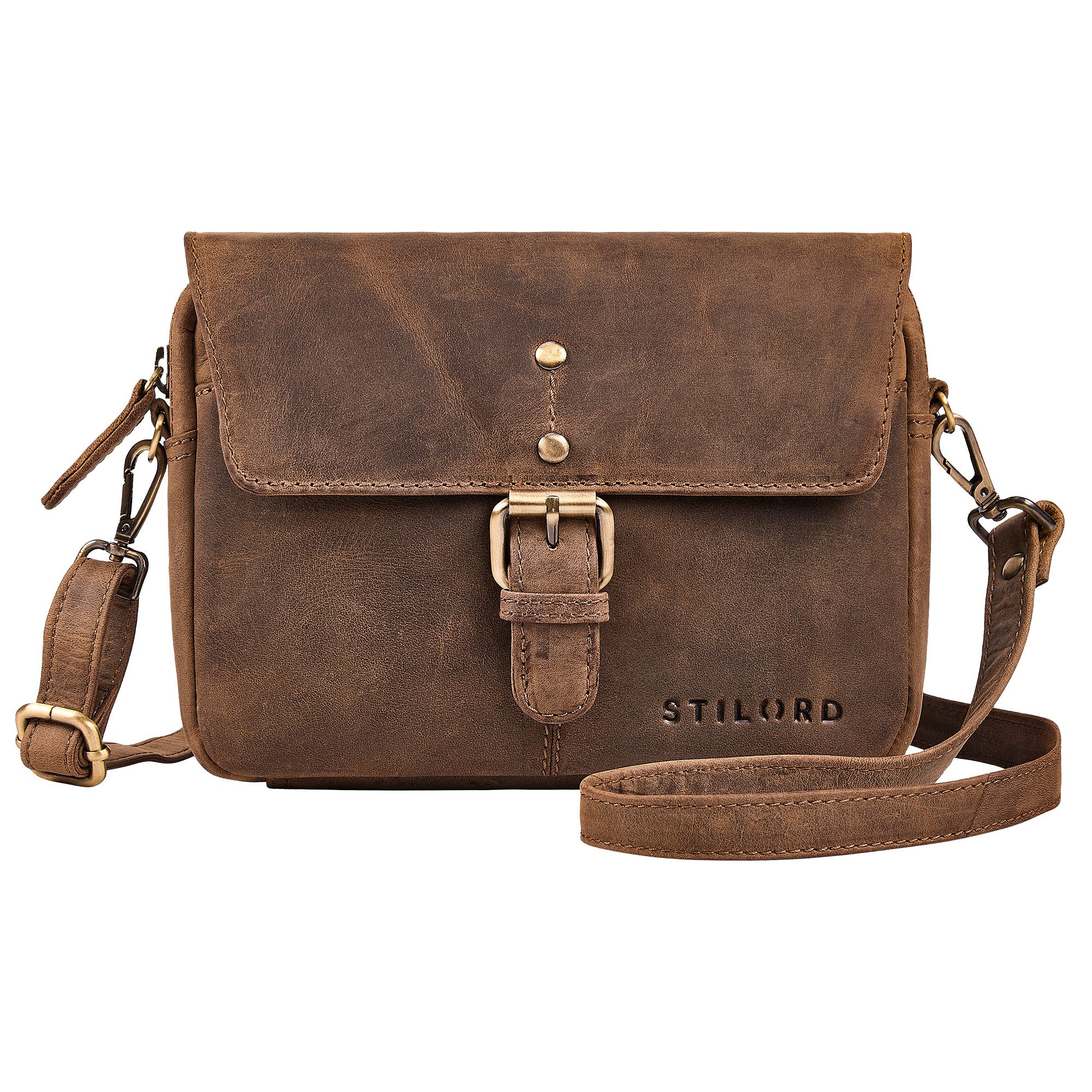 STILORD Handtasche "Belle" Elegante Umhängetasche Damen klein Leder Abendtasche