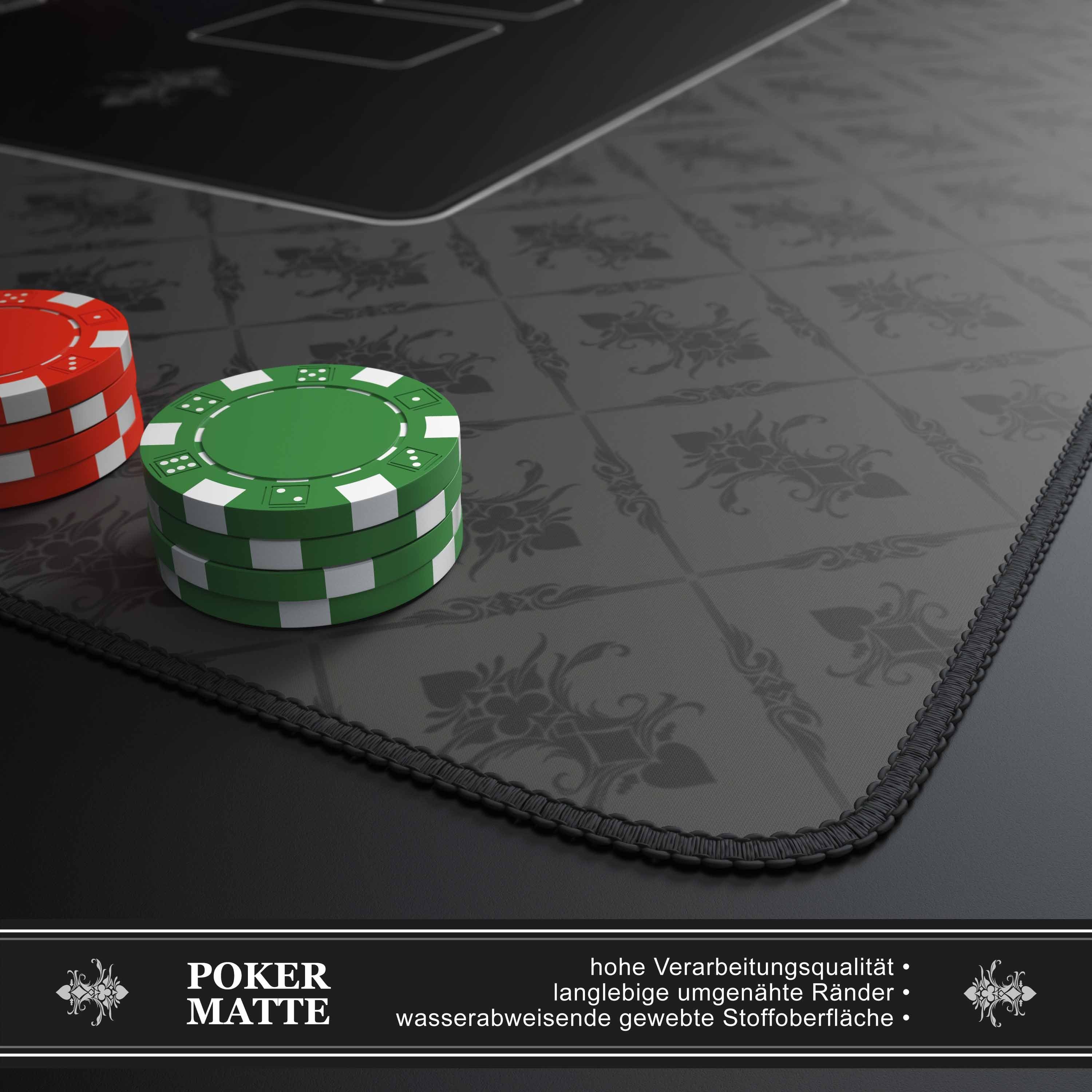 CSL Spieltisch XXL Profi Pokermatte 100x60cm, Tischauflage für Poker, Pokertisch Auflage, Gummiunterseite für stabilen Halt, abwaschbar – Bild 4 von 5