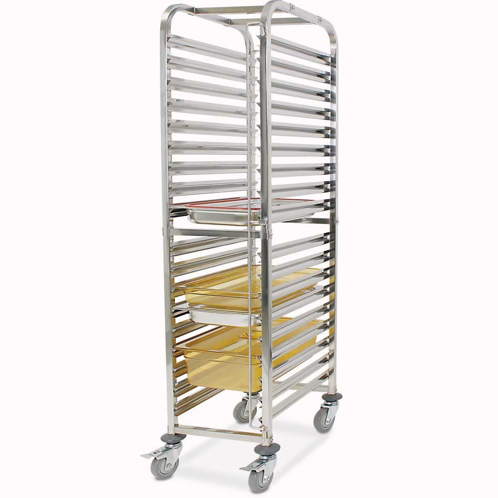 BRB-Lagertechnik Transportwagen Transportwagen für 18 GN-Behälter 1/1, BxTxH 380x550x1735 mm