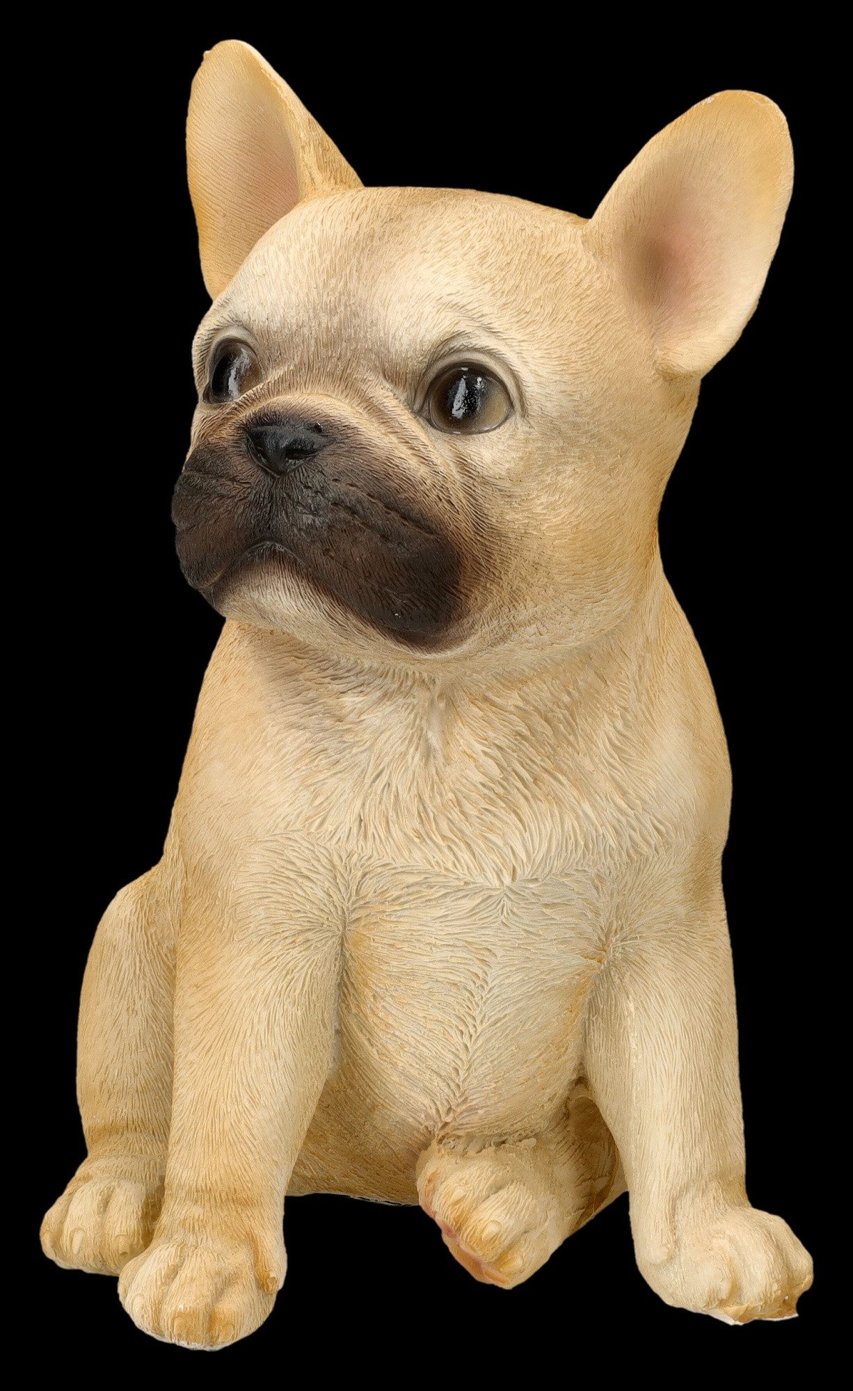 Figuren Shop GmbH Tierfigur Französische Bulldogge Figur – Hund Welpe Statue Dekofigur 19 cm Deko