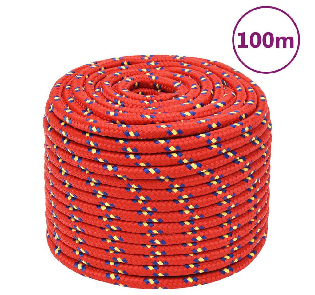 Thumbnail - vidaXL Seil, Bootsseil Rot 12 mm 100 m Polypropylen