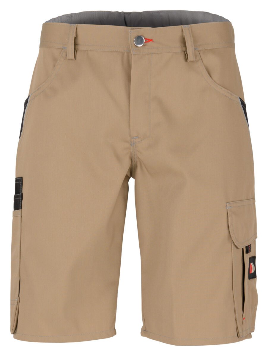 Arbeitsshorts beb HANDWERK Herren Shorts INFLAME Polyestermix Sand/Schwarz