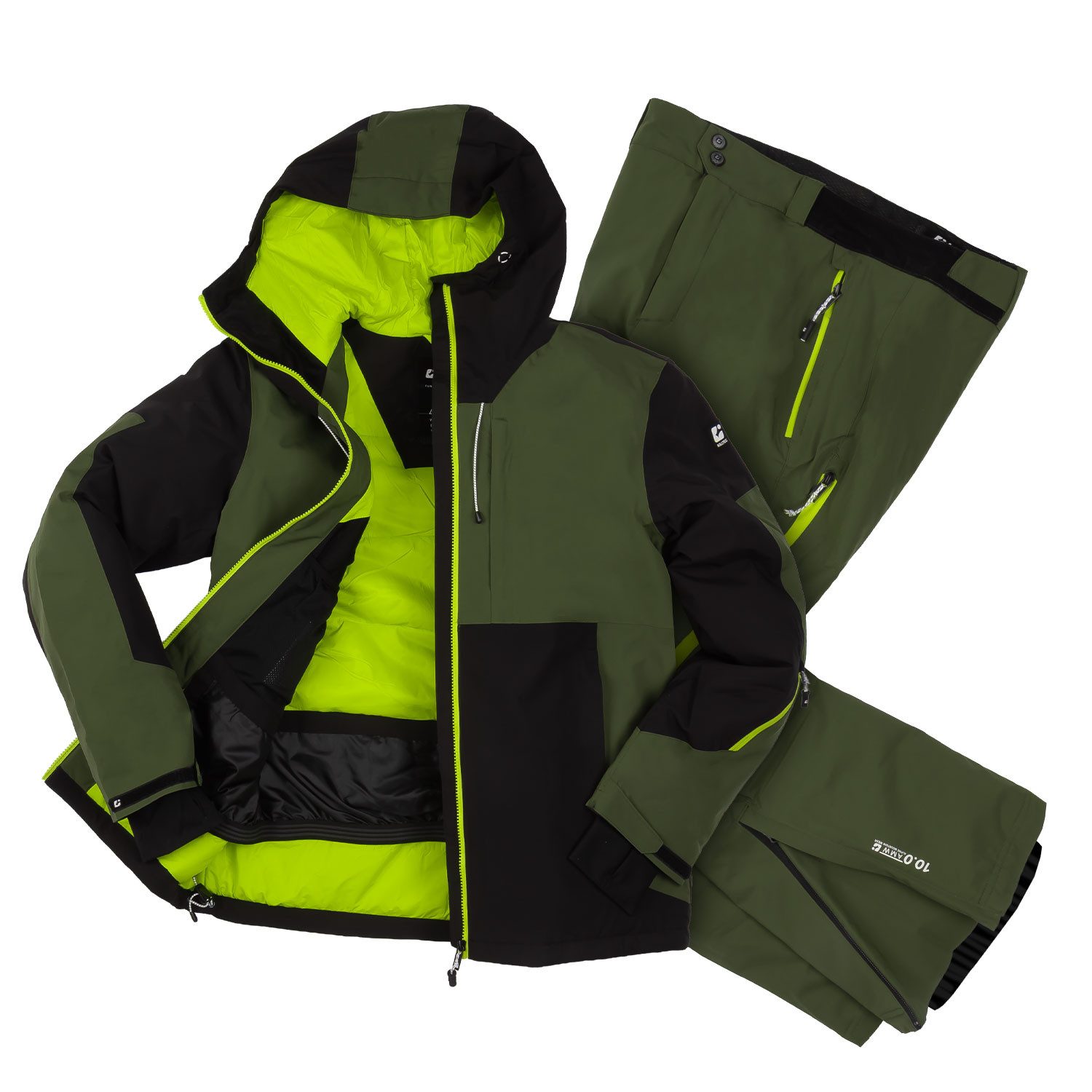 Killtec Skianzug Herren Skijacke + Skihose olivgrün, winddicht - wassersicht - atmungsaktiv