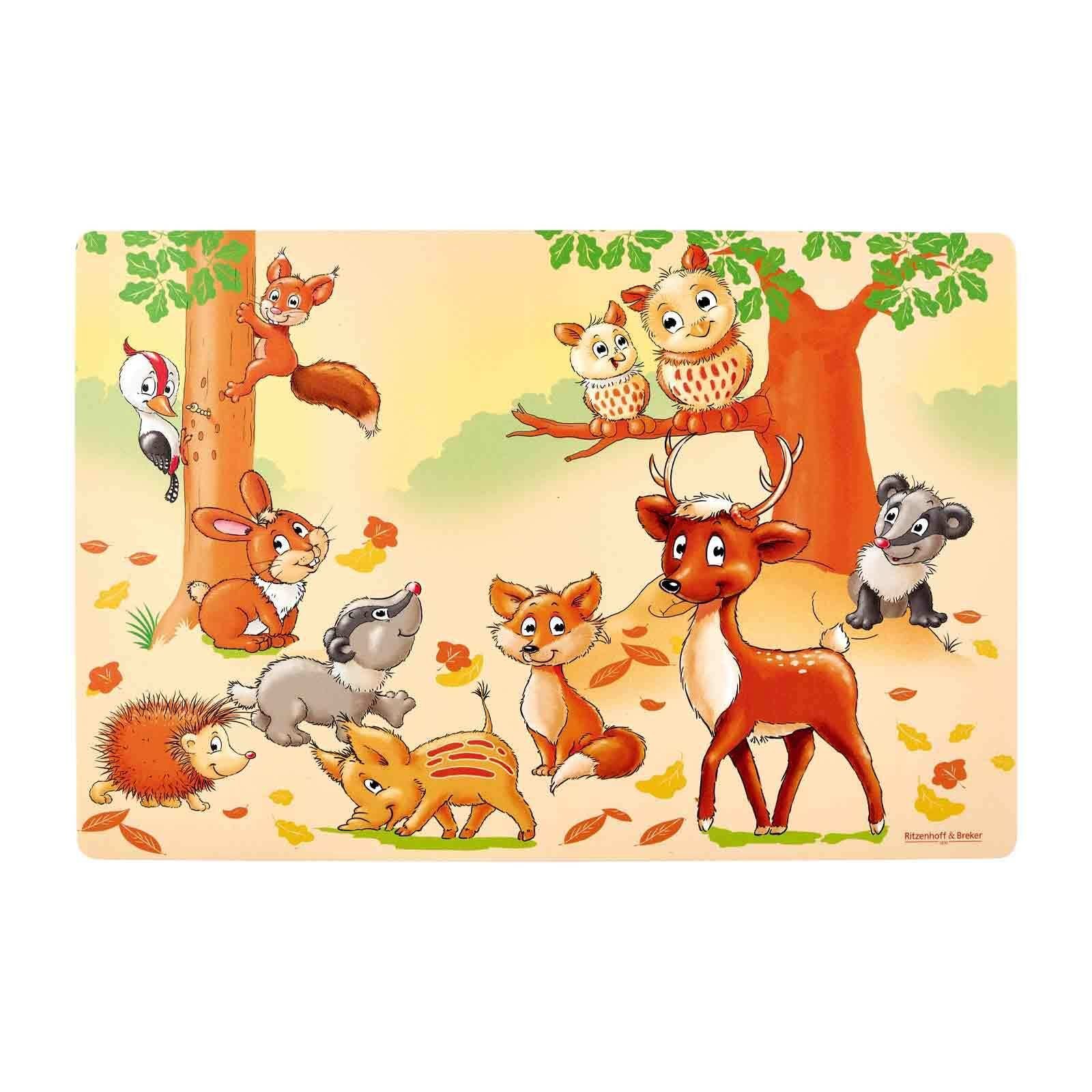 Ritzenhoff & Breker Platzset Waldtiere Platzset 30 x 45 cm, (1-St)