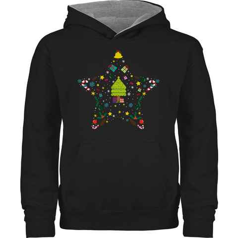 Shirtracer Hoodie Weihnachtsstern Weihnachten Kleidung Kinder