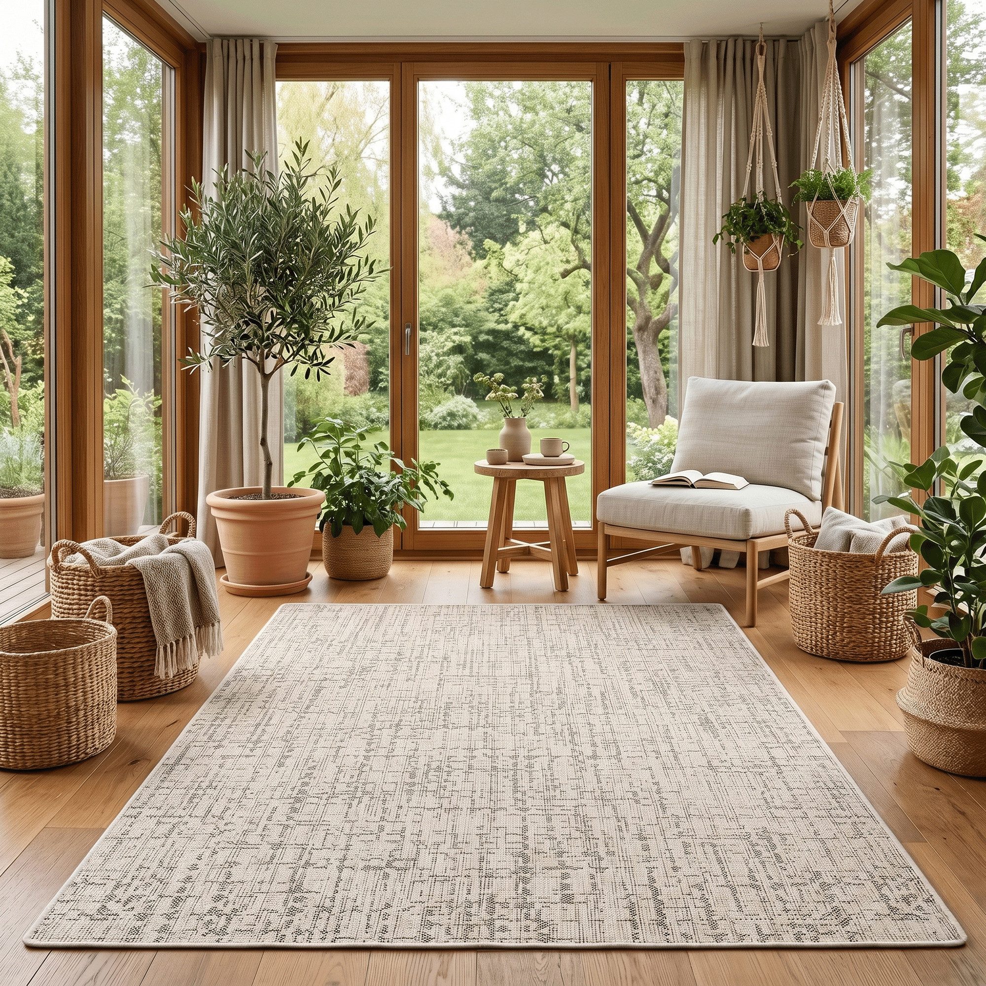 Snapstyle Outdoorteppich In & Outdoor Teppich Flachgewebe Oslo Karo Modern, Rechteckig, Höhe: 4 mm