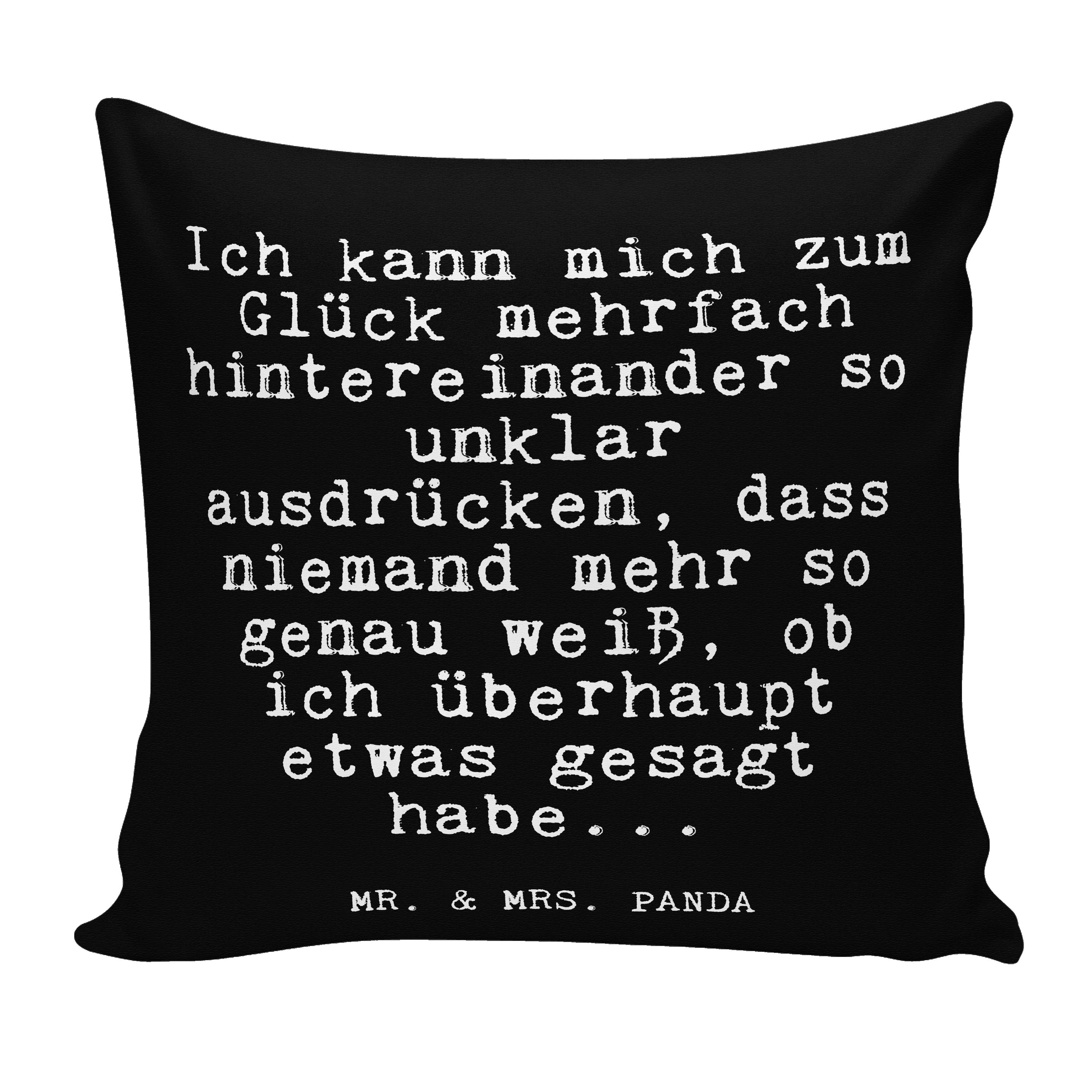 Mr. & Mrs. Panda Dekokissen »Ich kann mich zum... Schwarz Geschenk