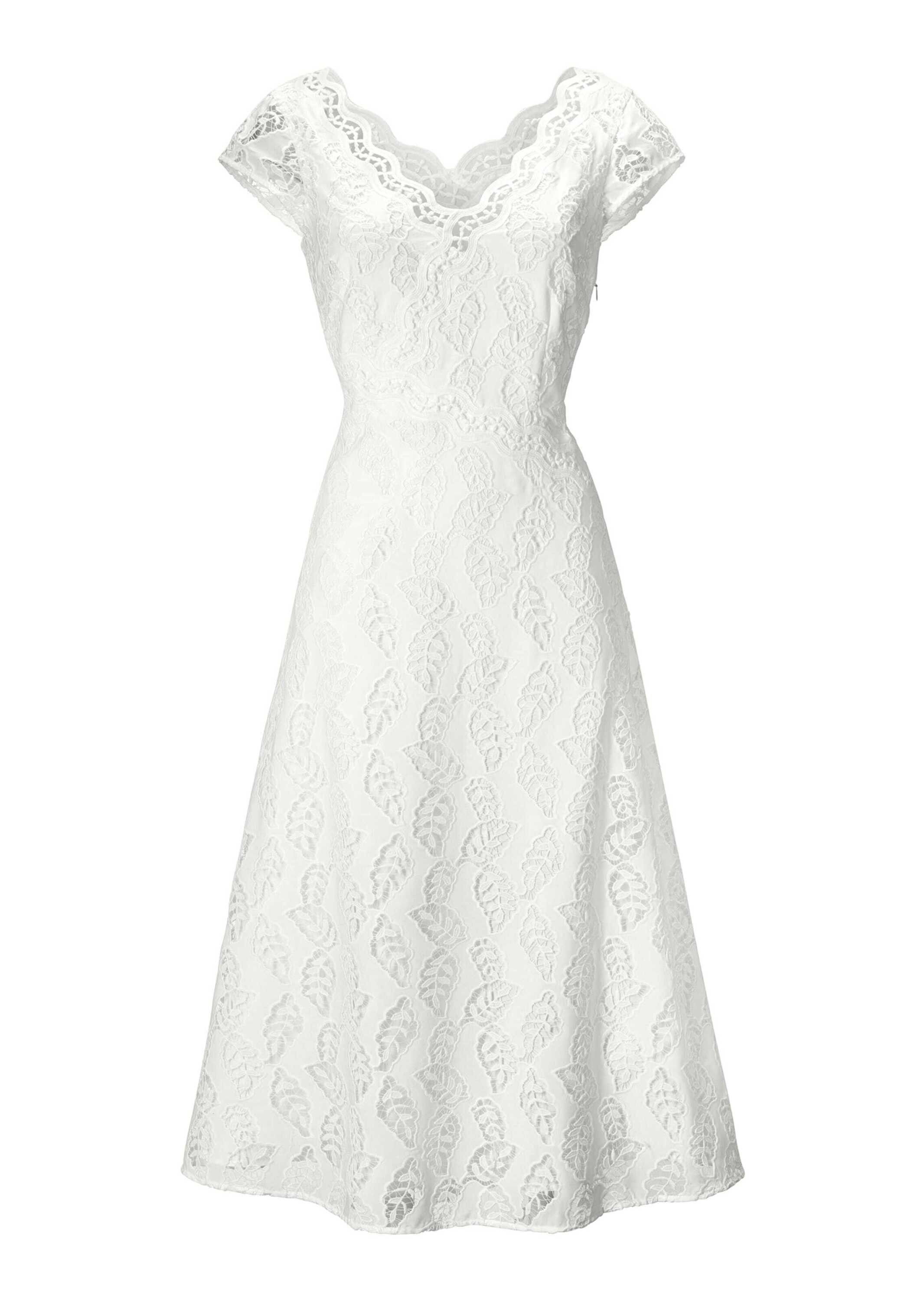Midikleid Spitzenkleid in Midi-Länge