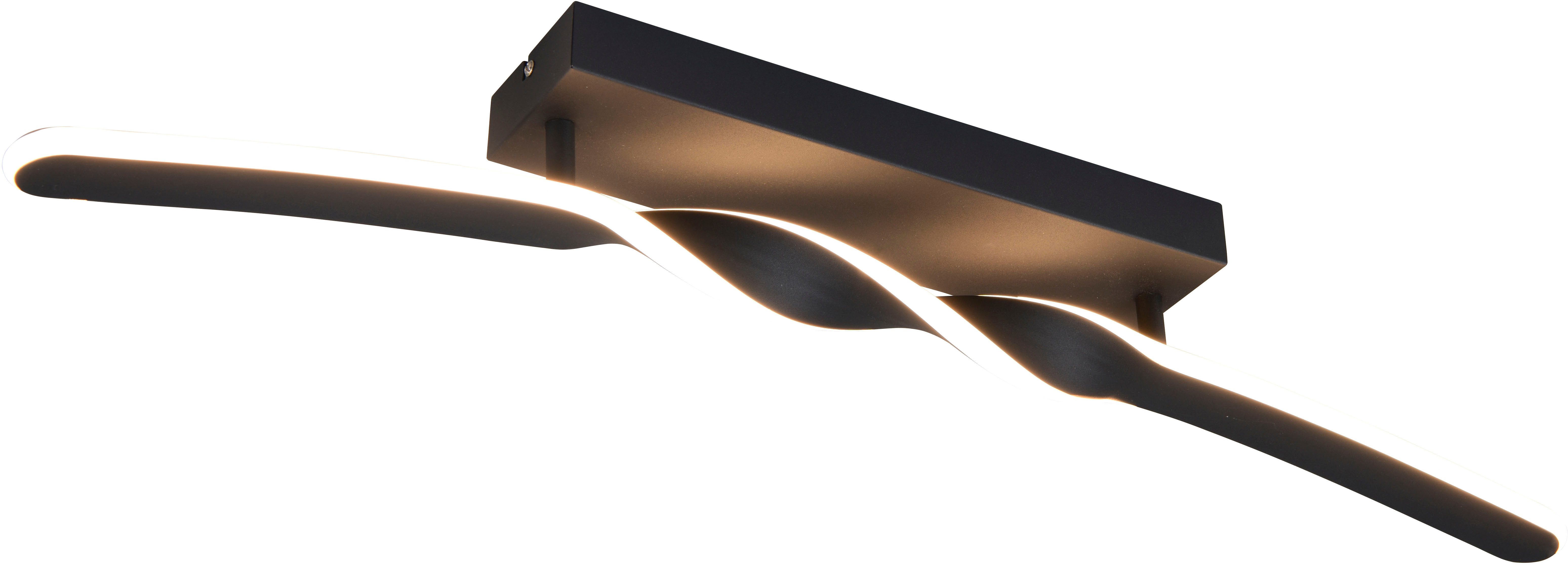 Reality Leuchten LED Deckenleuchte GINKO, LED Deckenlampe 18W 1980 Lumen 3000K warmweiß, Schlafzimmer, LED fest integriert, Warmweiß, als Wandlampe oder Deckenlampe montierbar, Breite 79 cm Höhe 12,5cm