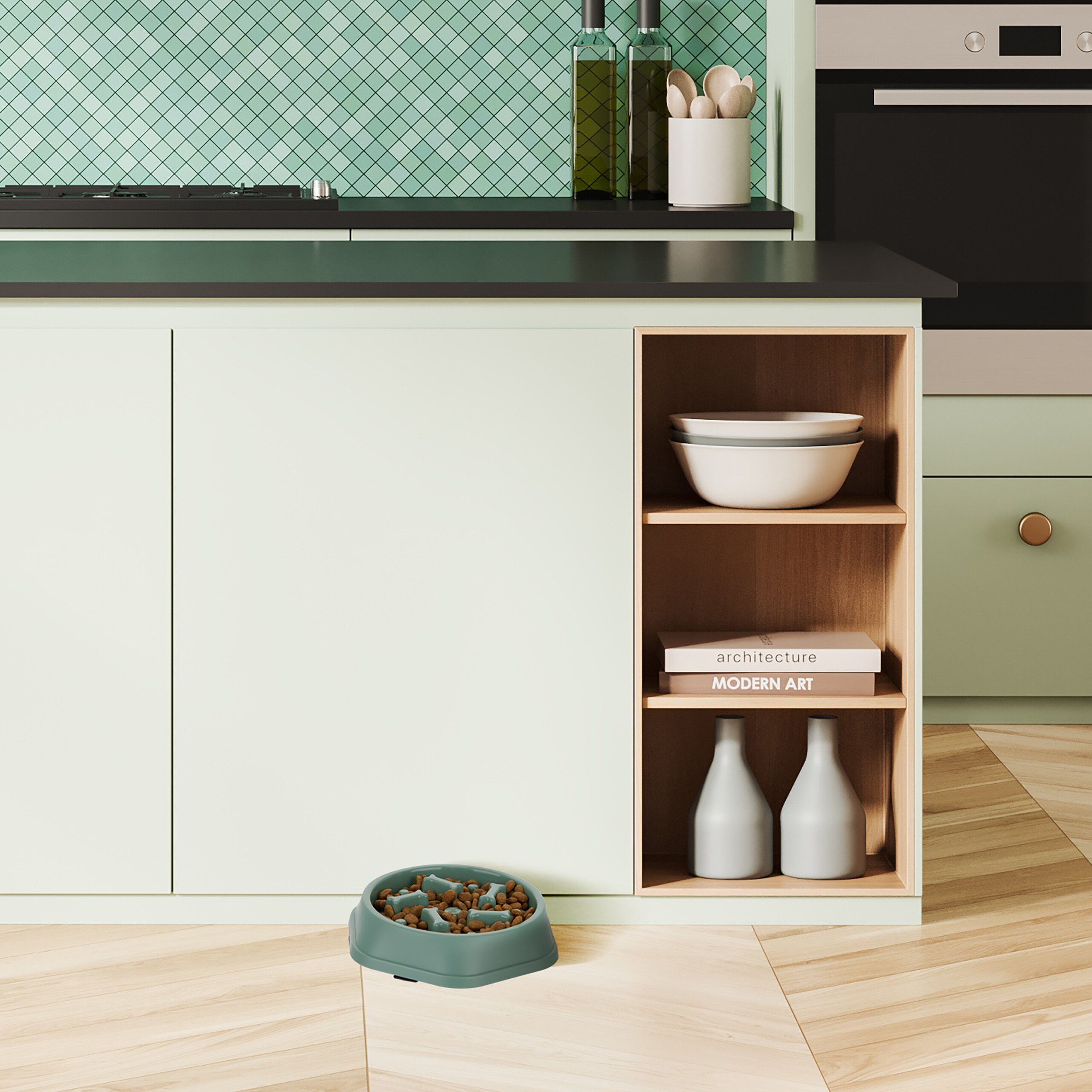 relaxdays Antischlingnapf 2 x Anti Schling Napf 500 ml