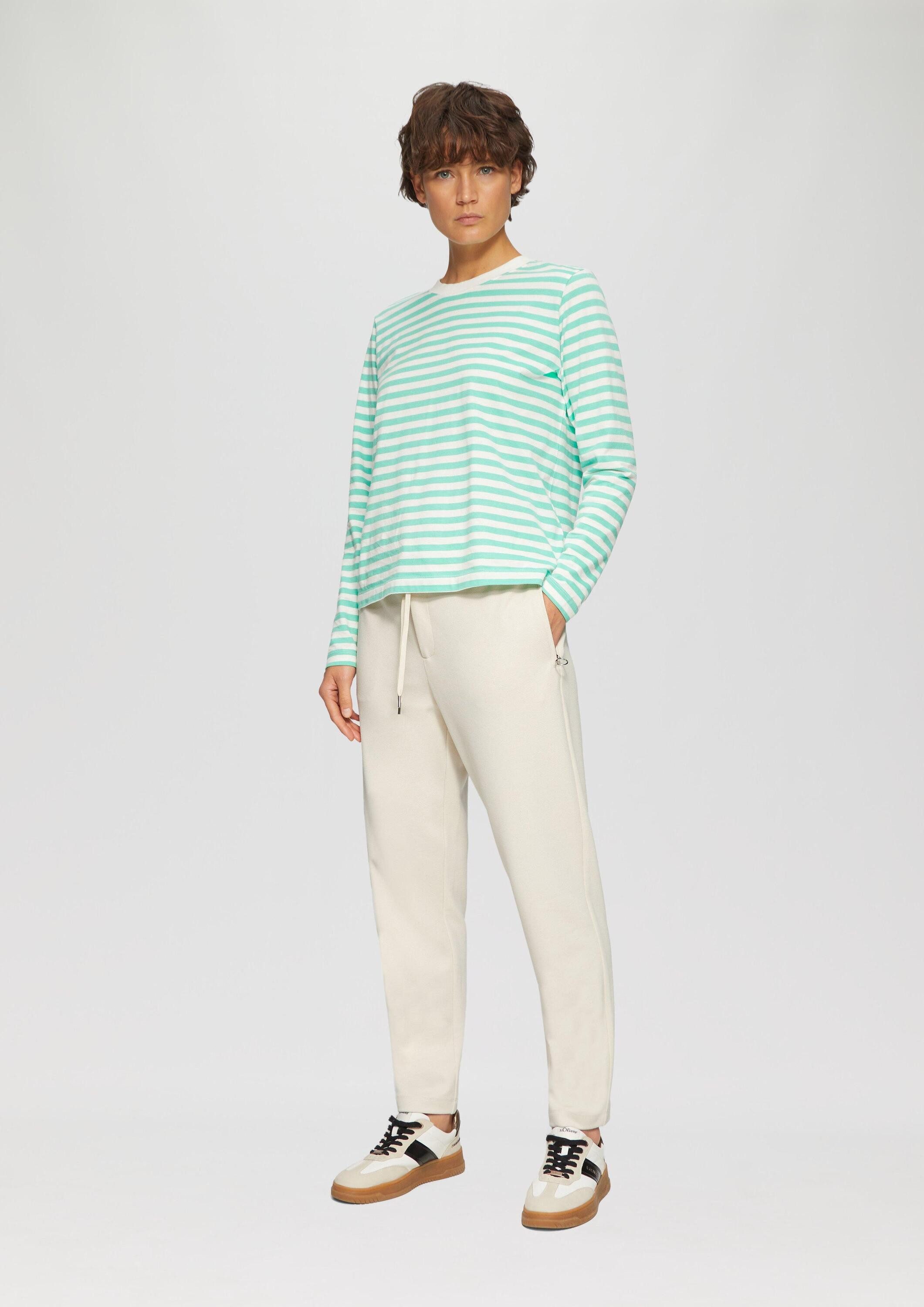 s.Oliver Chinos Hose Jogpants aus Struktur-Jersey