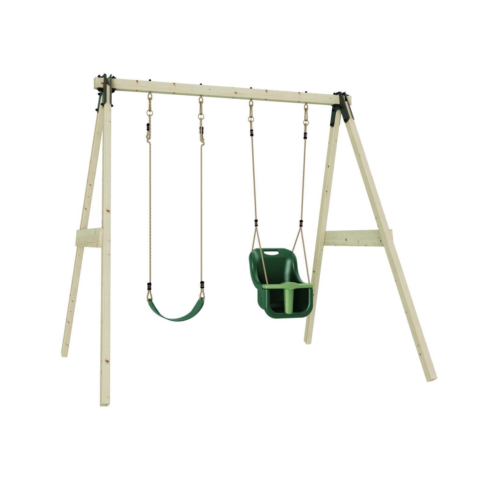 OutdoorToys Schaukelkombination Schaukel Lilie, aus Holz in Dunkelgrün