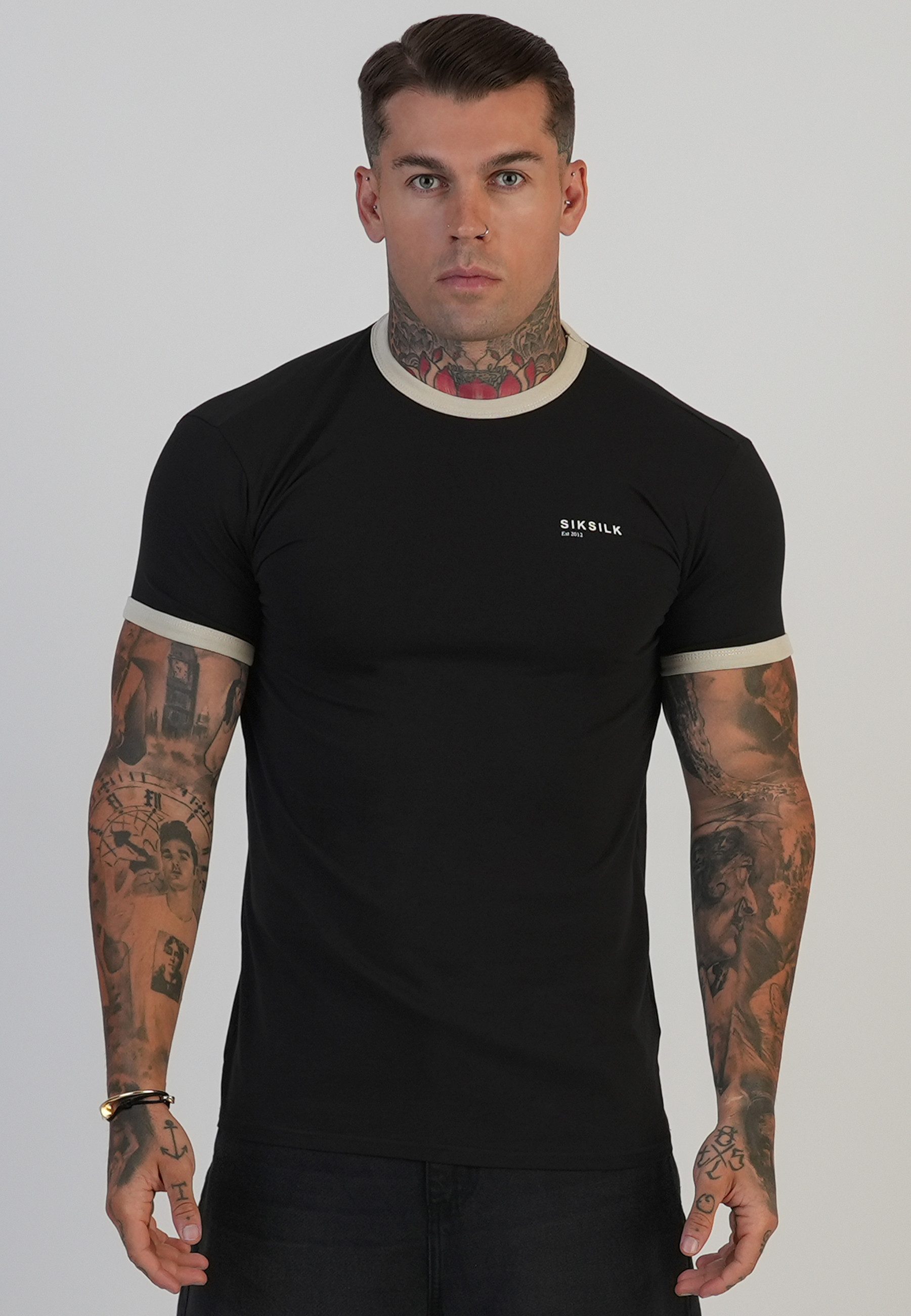 Siksilk T-Shirt SikSilk Herren Ringer T-Shirt günstig online kaufen