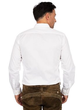 Almsach Trachtenhemd Hemd Stehkragen LF181 weiß