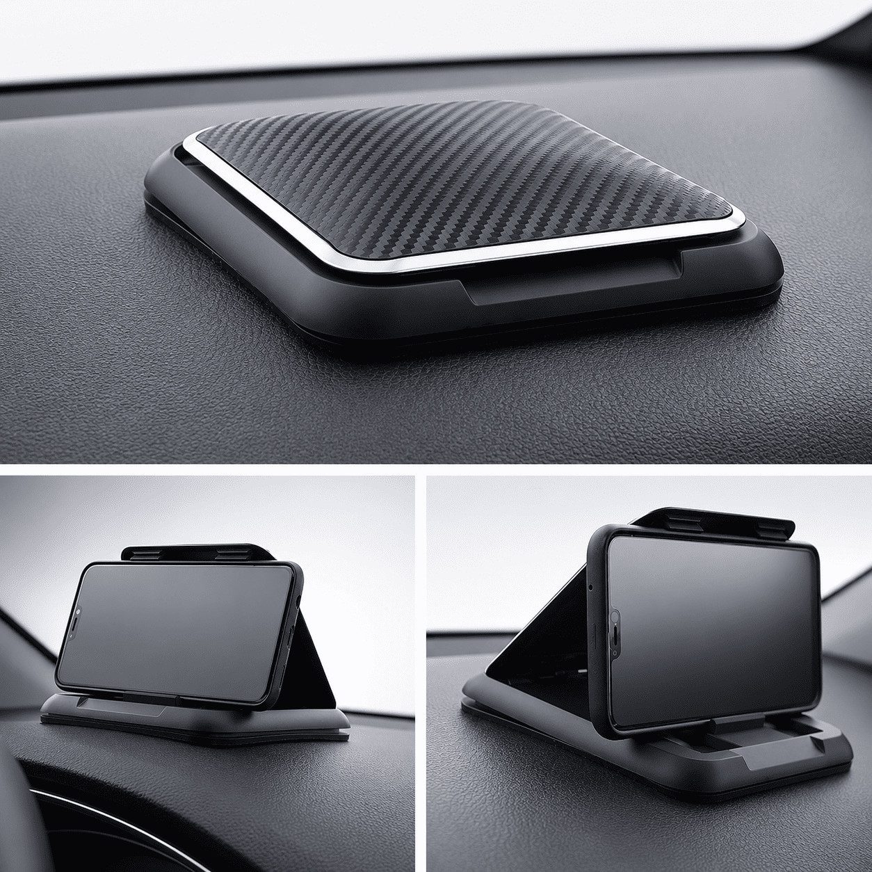 MidGard Smartphone-Halterung Handyhalterung Armaturenbrett Autohalterung für Smartphones Navi, (bis 7.2 Zoll, rutschfest ohne Kleber, ohne Saugnapf)