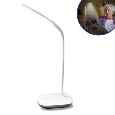 Starlyf LED Leselampe Mobile Lamp®, 3 Leuchtstärken und schwenkbar, LED fest integriert, Tageslichtweiß, kabellose LED Tischleuchte mit USB, Leselicht, 3 Stufen